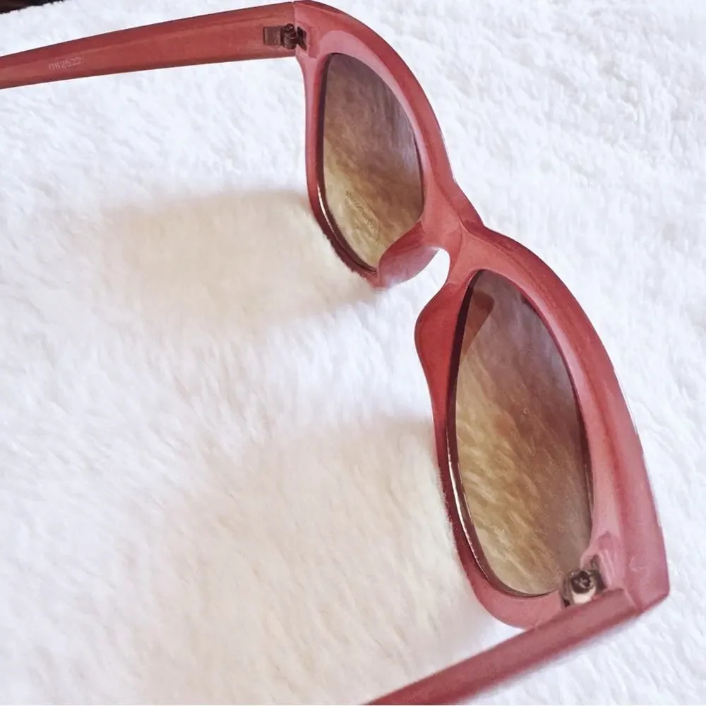 Mina Burgundy Brown Chic Sunglasses